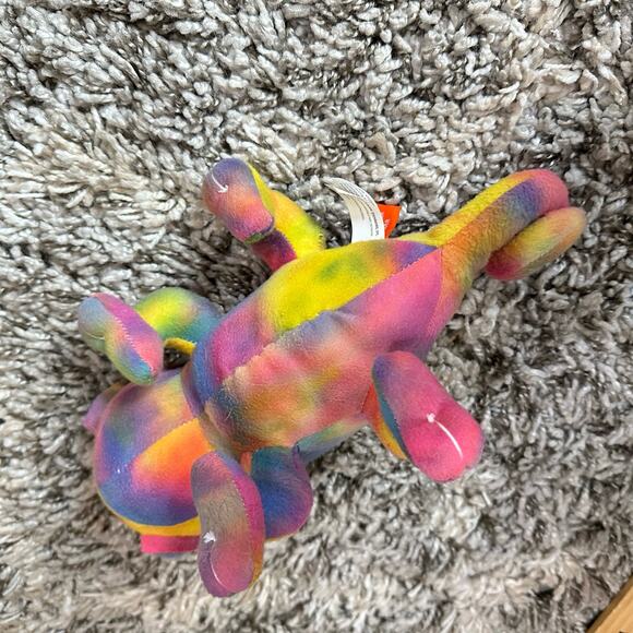 Wild Republic Tie Dye Iguana Chameleon Lizard Rainbow Plush Stuffed Animal - Picture 6 of 9